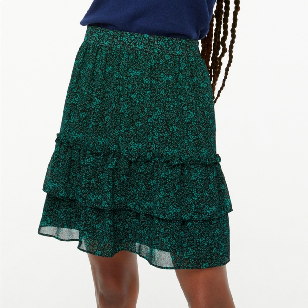 J. Crew Factory Ruffle Mini Skirt - Picture 2 of 8